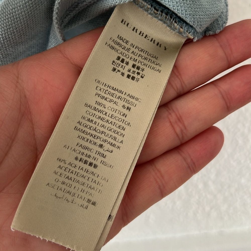 Vintage Burberry London baby blue Y2K polo L - Picture 5 of 6